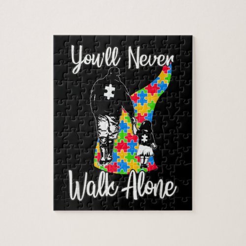 Youll Never Walk Alone Father Daughter Autism Jigsaw Puzzle