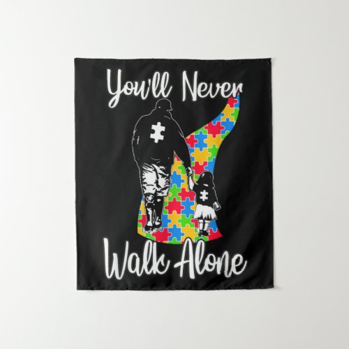 Youll Never Walk Alone Father Daughter Autism Tapestry