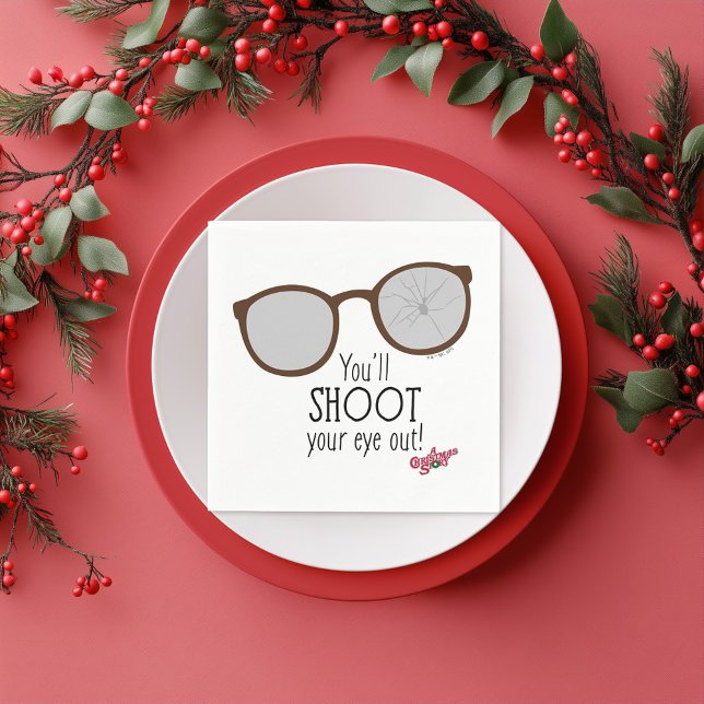You'll Shoot Your Eye Out! Napkins (Napkin simulated on plate)