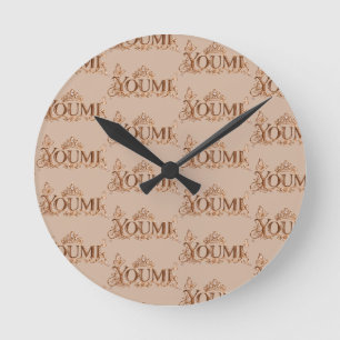 Youmi   Elegant Luxury Name Design Round Clock