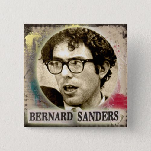 Young Activist Bernie New Paper Photo Button