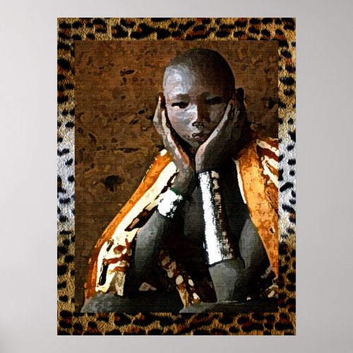 Young African Boy Poster