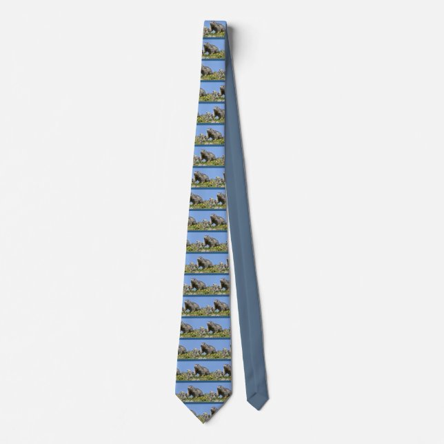 Young Alpine marmot Neck Tie (Front)