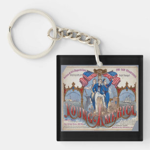 Young America Clipper Sailing ship Keychain