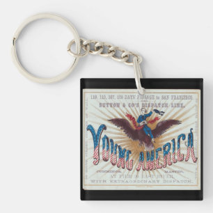 Young America Clipper Sailing ship Keychain