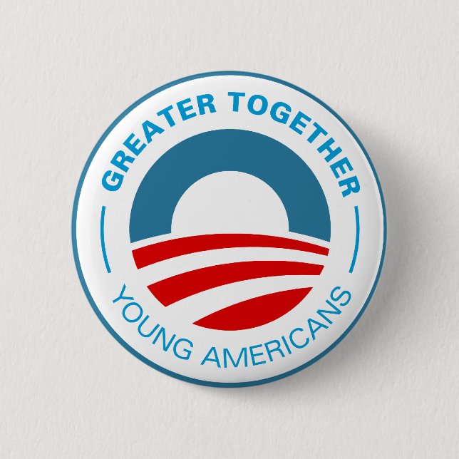Young Americans for Obama Pinback Button (Front)
