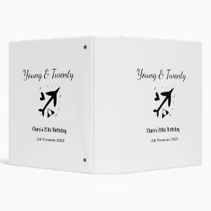Young and twenty adventure happy birthday add name 3 ring binder