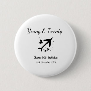 Young and twenty adventure happy birthday add name button