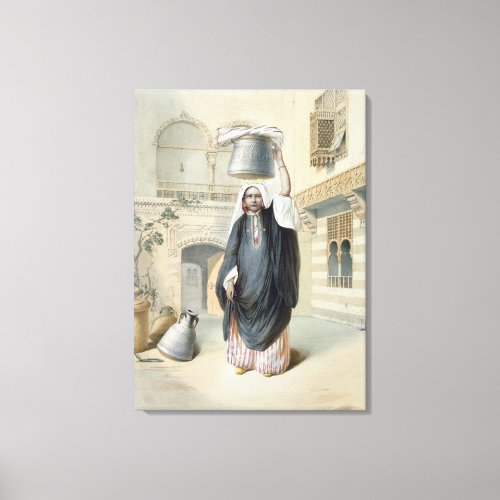 Young Arab Girl Returning from the Hammam in Cairo Canvas Print