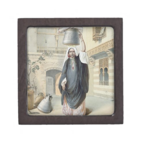 Young Arab Girl Returning from the Hammam in Cairo Jewelry Box