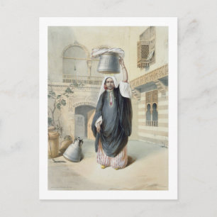 Young Arab Girl Returning from the Hammam in Cairo Postcard
