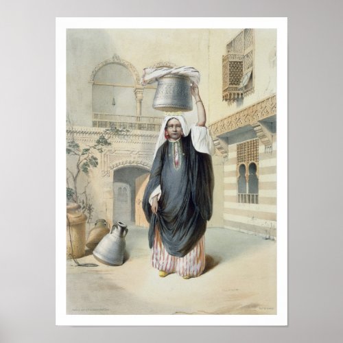 Young Arab Girl Returning from the Hammam in Cairo Poster