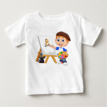 Young Artist and his Cat baby jersey t-shirt