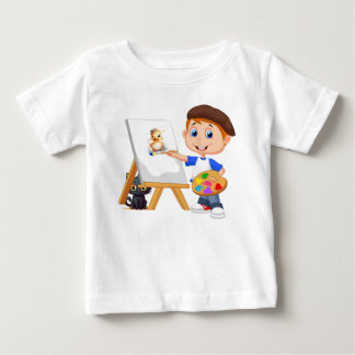 Young Artist and his Cat baby jersey t-shirt