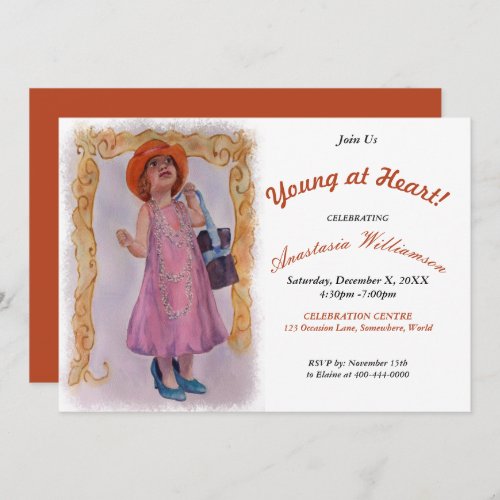 YOUNG AT HEART AT ANY AGE  PARTY INVITATION