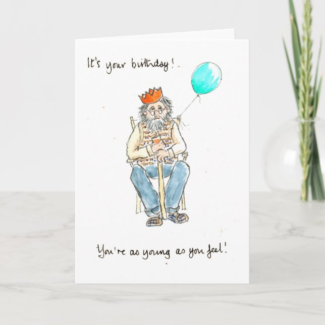 'Young at Heart' Birthday Card (Front)