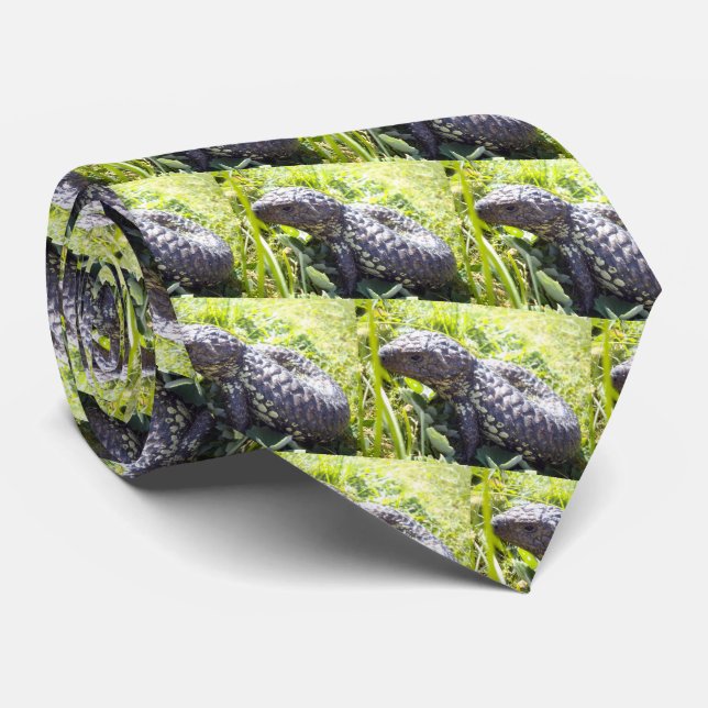 Young Australian Blue Tongue Lizard, Neck Tie (Rolled)