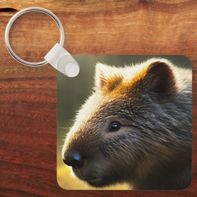 Young Australian Wombat, Keyring (Front)