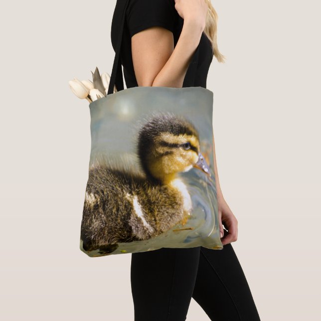Young Baby Duck Tote Bag (Close Up)