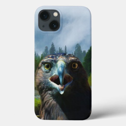 Young Bald Eagle and Misty Alaskan River iPhone 13 Case