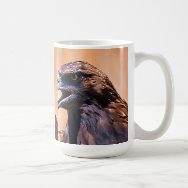 Young Bald Eagle and Sunlight Wildlife Art Coffee Mug (Right)