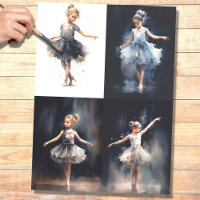 Young Ballerina Collage 1 Decoupage Paper