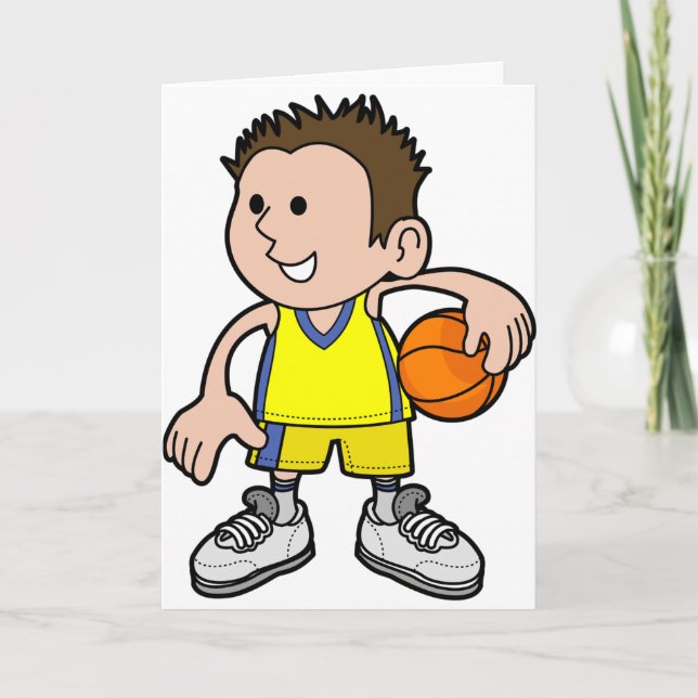 Young Basketball Player Greeting Cards (Front)