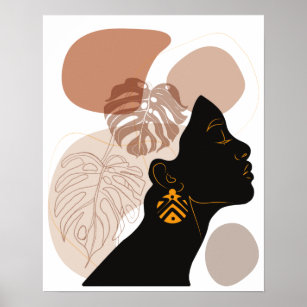 Young beautiful african american woman poster