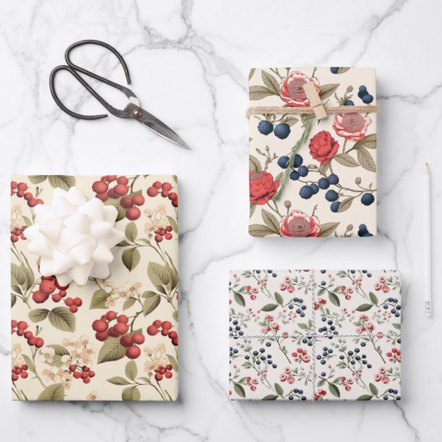 Young Berry Wrapping Paper Sheets (Front)