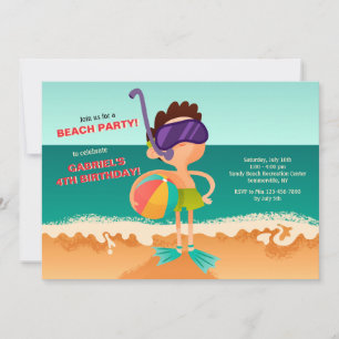 Young Boy on the Beach Invitation