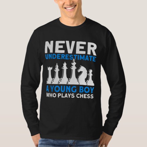 Young boy who plays Chess Chess Player T_Shirt