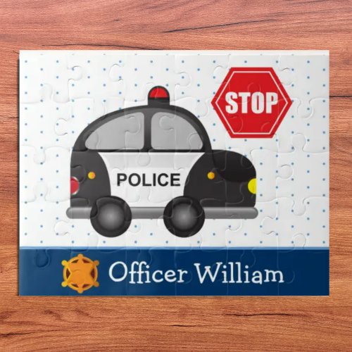 Young Boys Police Officer Puzzle