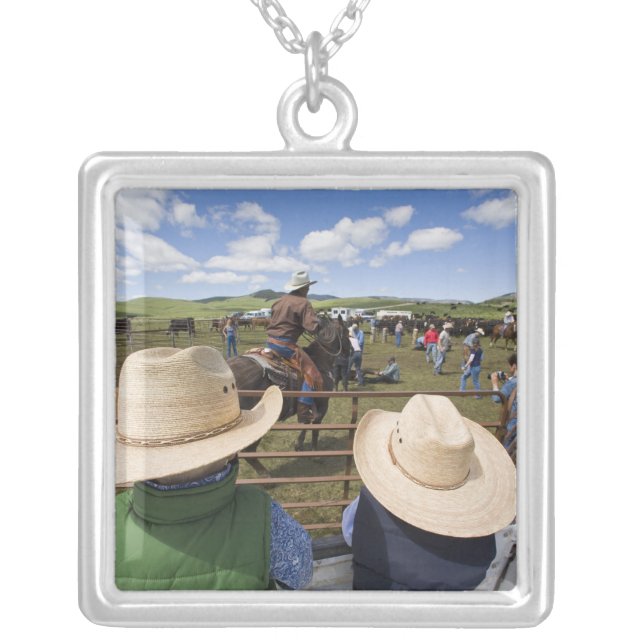 Young boys take in the 2007 Hughes Ranch Silver Plated Necklace (Front)