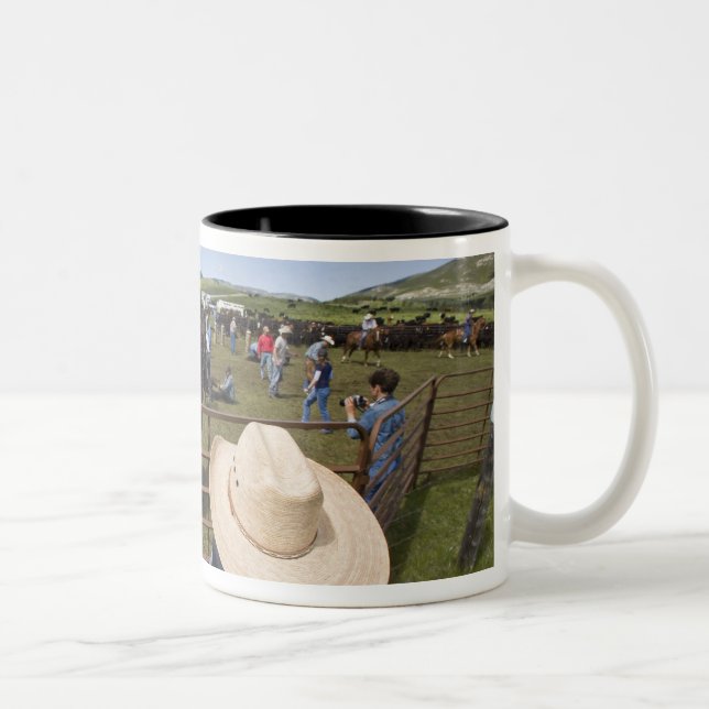 Young boys take in the 2007 Hughes Ranch Two-Tone Coffee Mug (Right)