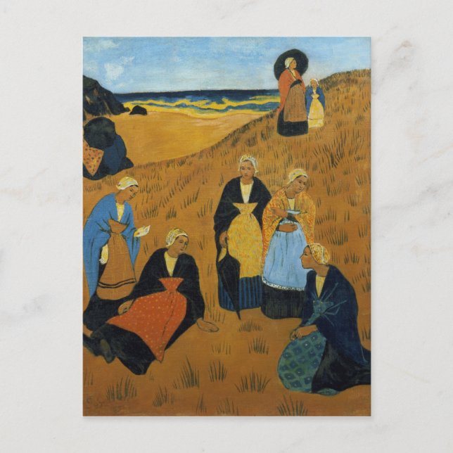 Young Breton Women wearing Shawls Postcard (Front)