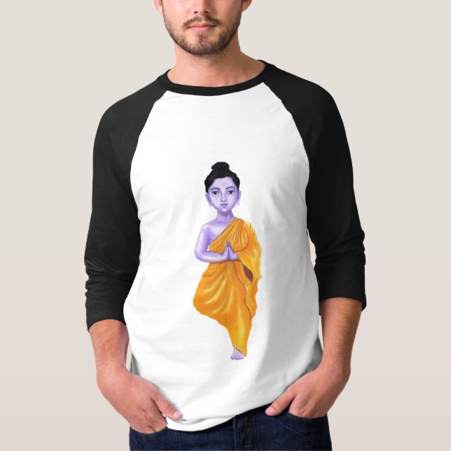 YOUNG BUDDHA IN A VRUKSHASANA(TREE) YOGA POSE T-Shirt (Front)