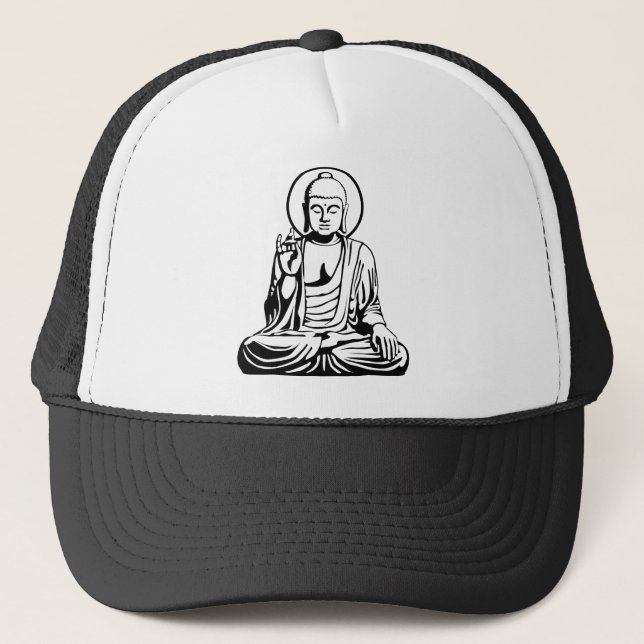 Young Buddha No.1 (black) Trucker Hat (Front)
