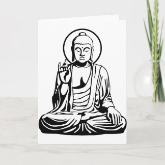 Young Buddha No.1 (black white) Card