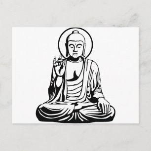 Young Buddha No.1 (black white) Postcard