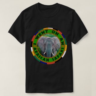 Young bull elephant Safari T shirt