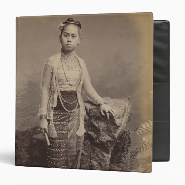 Young Burmese girl, c.1875 3 Ring Binder (Front/Inside)