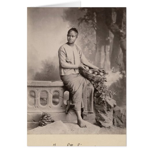 Young Burmese girl, c.1880 Cards (Front)