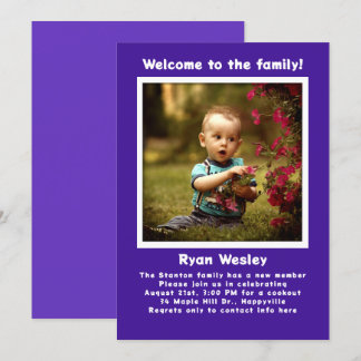 Young Child Adoption Party Photo Invitation