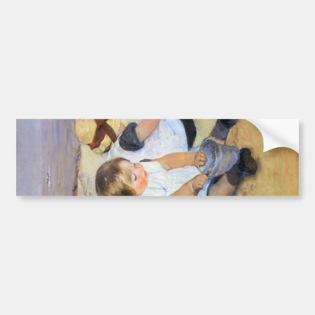 Young Children Playing on the Beach (Mary Cassatt) Bumper Sticker (Front)