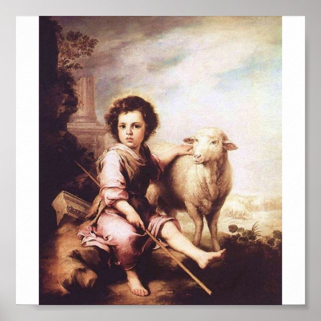 Young Christ as the good shepherd circa 1660 Poster (Front)