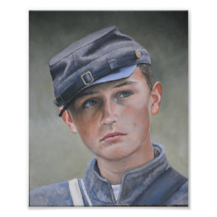 Young Civil War Soldier Portrait Art Photo Print