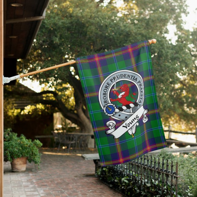 Young Clan Badge Tartan Flag Scottish (In SItu)