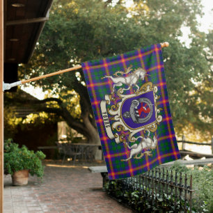 Young Clan Badge & Tartan Personalized House Flag