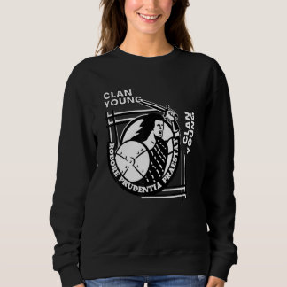 Young Clan Gaelic Motto Swordsman Sweatshirt