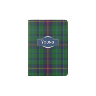 Young Clan Plaid Personalized Passport Holder